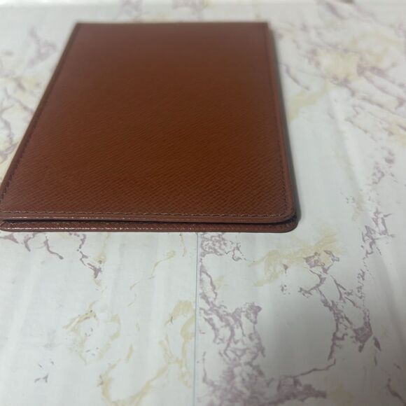 VINTAGE LOUIS VUITTON BROWN TAIGA LEATHER PORTE TRESOR ETUI PAPIER WALLET - Picture 7 of 11